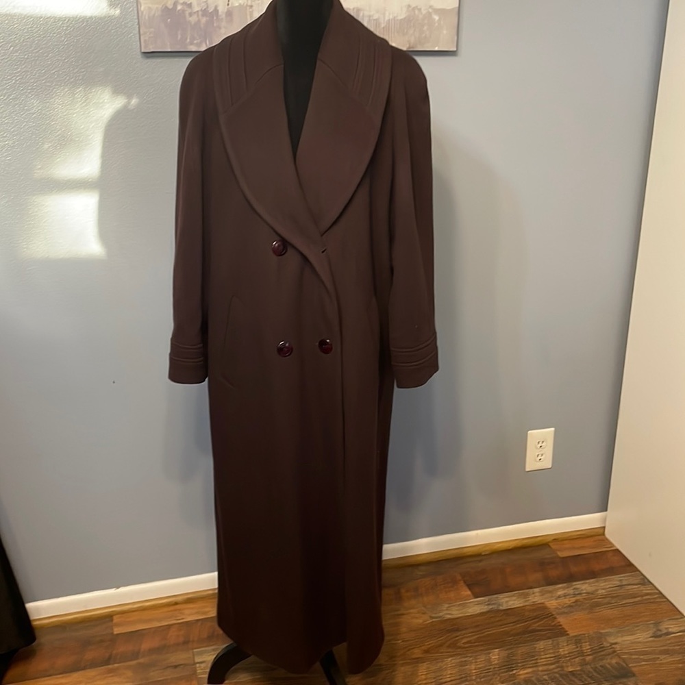 Alorna Women's Wool Coat Petite Purple Made in USA